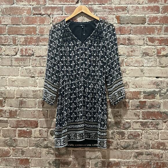 Madewell Lace-Up Dress in Burnished Floral Size 0 NWOT - Picture 6 of 7